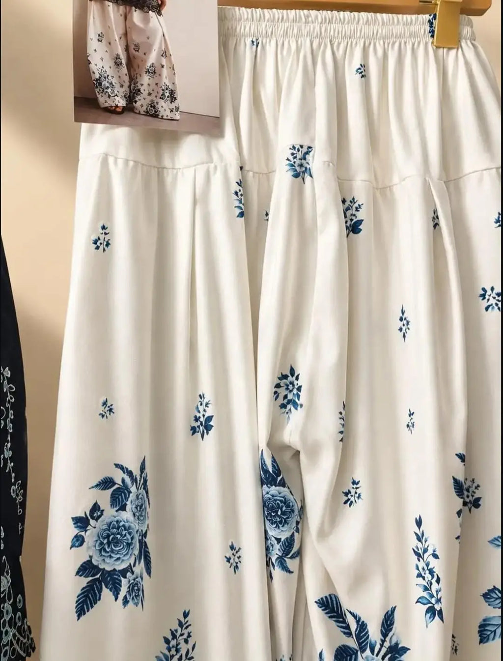2 Pcs Women's Stitched Cotton Embroidered Shirt And Trouser - Design 2