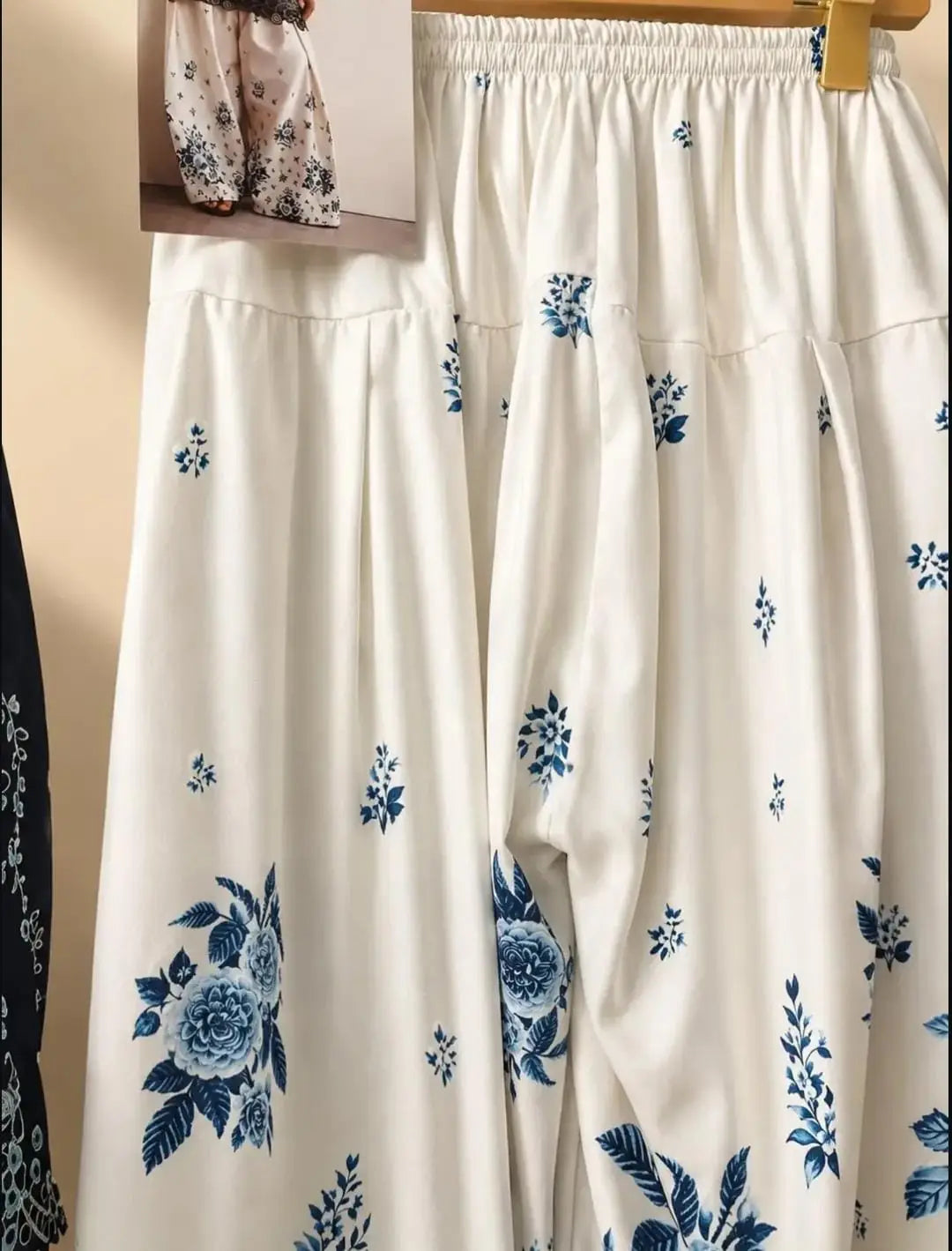 2 Pcs Women's Stitched Cotton Embroidered Shirt And Trouser - Design 2