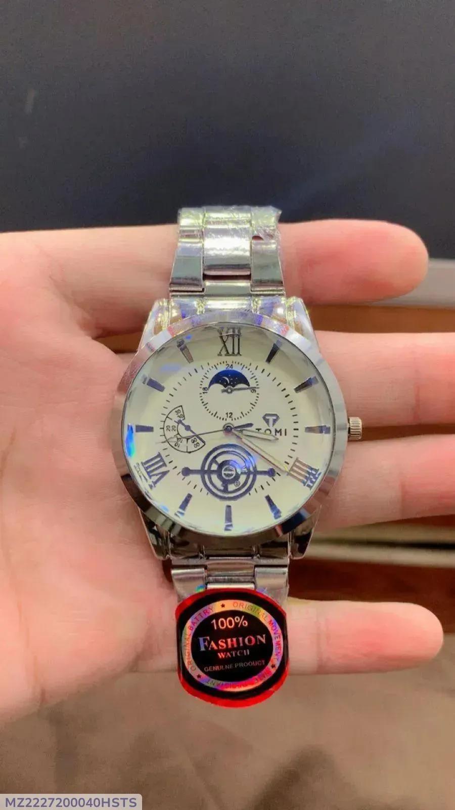 Men's Stainless Steel Analog Watch 2mm Multicolor