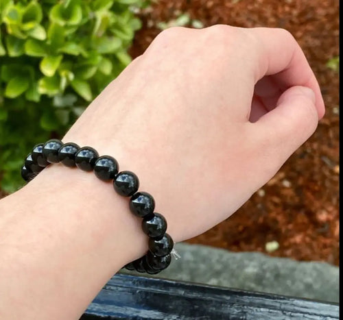 1 Pc Pearl Stone Aluminium Plated Pearl Men's Bracelet