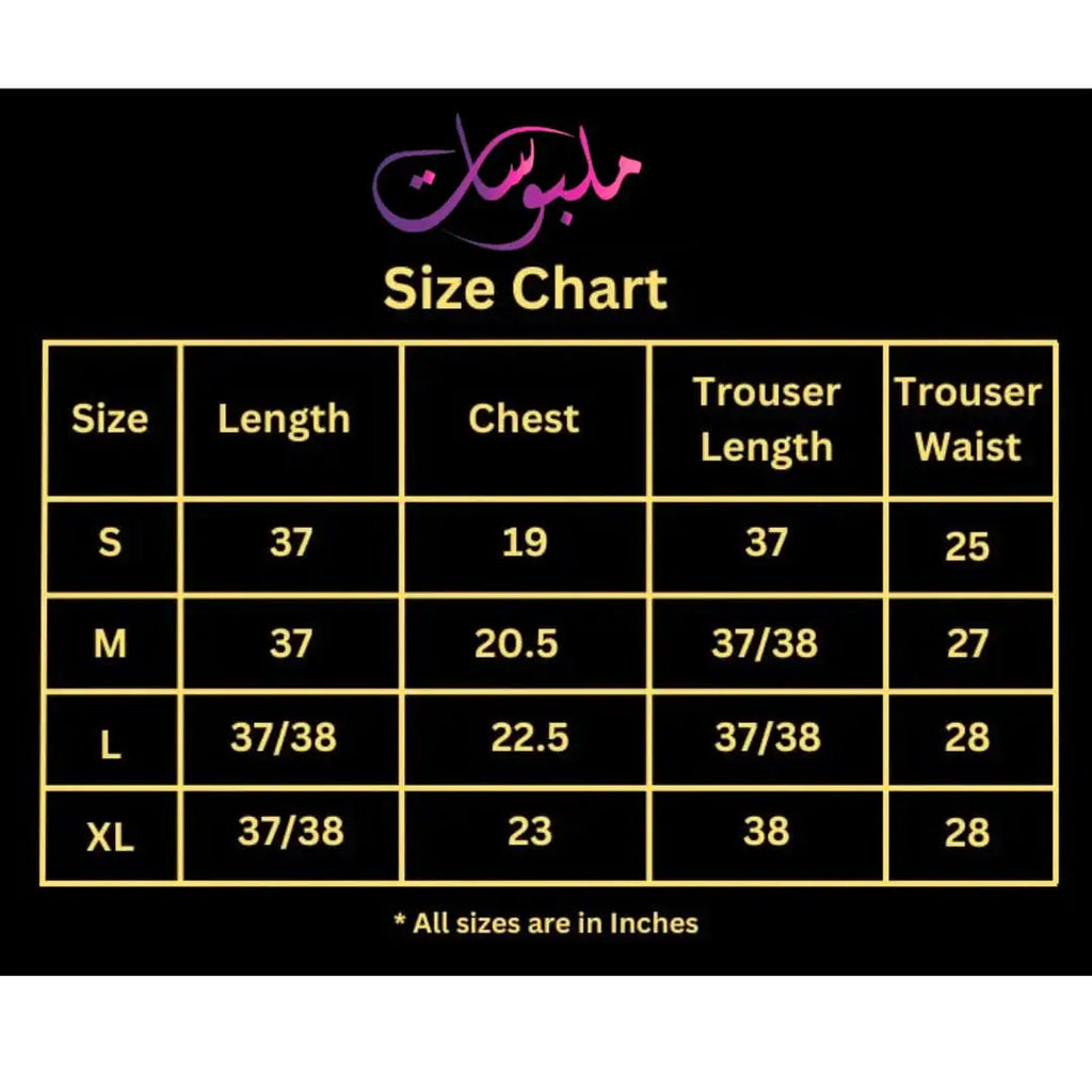 Elegance Embroidered Cotton Suit Set - 3 Pcs