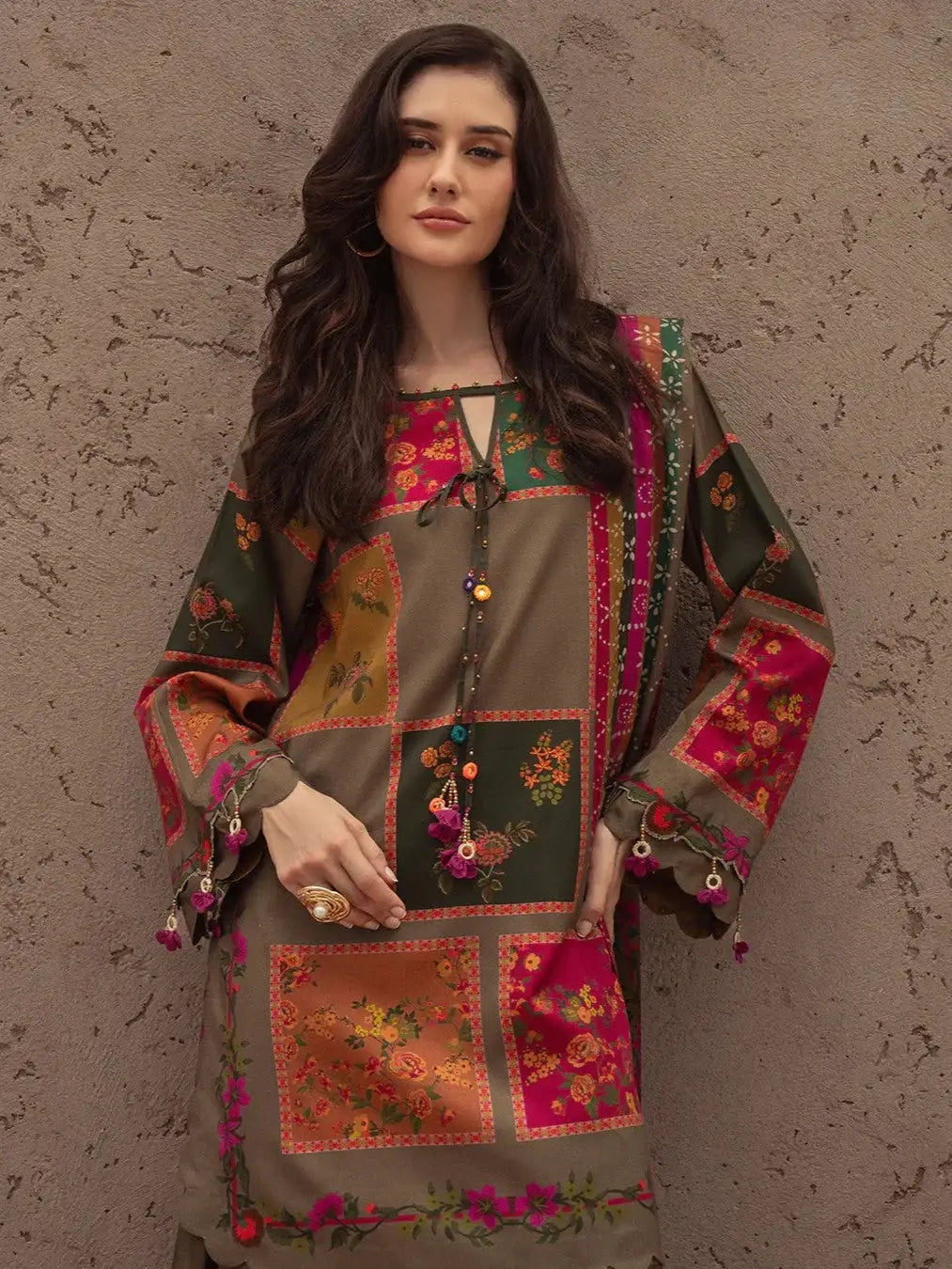 Stunning Digital Printed Suit - 3 Pcs Set