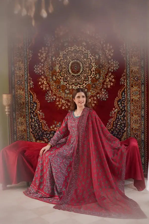Stunning Digital Printed Maxi - 2 Pcs Set