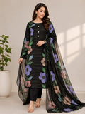 3 Piece Silk Suit | Digital Printed Airline Shirt & Trouser