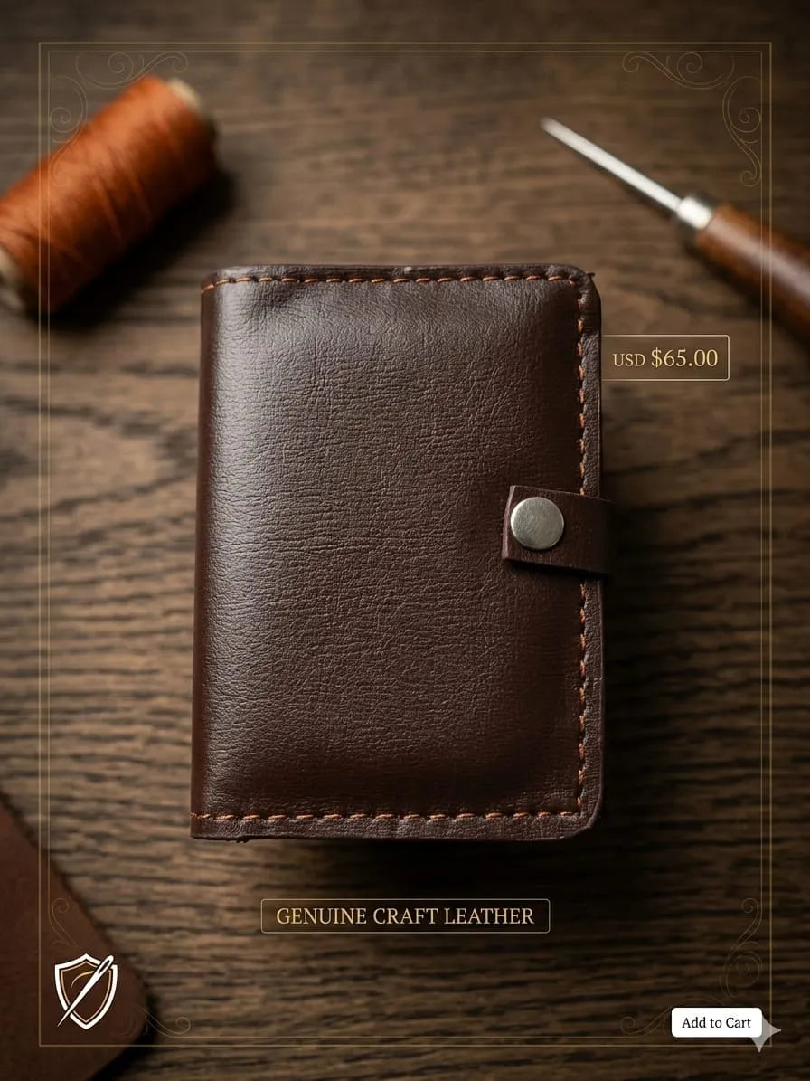 Premium Vintage Leather Card Holder Wallet – Compact & Stylish