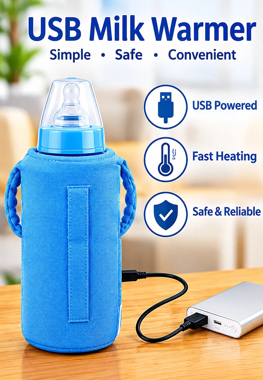 USB Portable Baby Milk Warmer