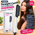 FH909 Hair Straightening Comb – Temperature Control Ceramic Hair Brush, Fast Heating Hair Styler for Smooth & Frizz-Free Hair