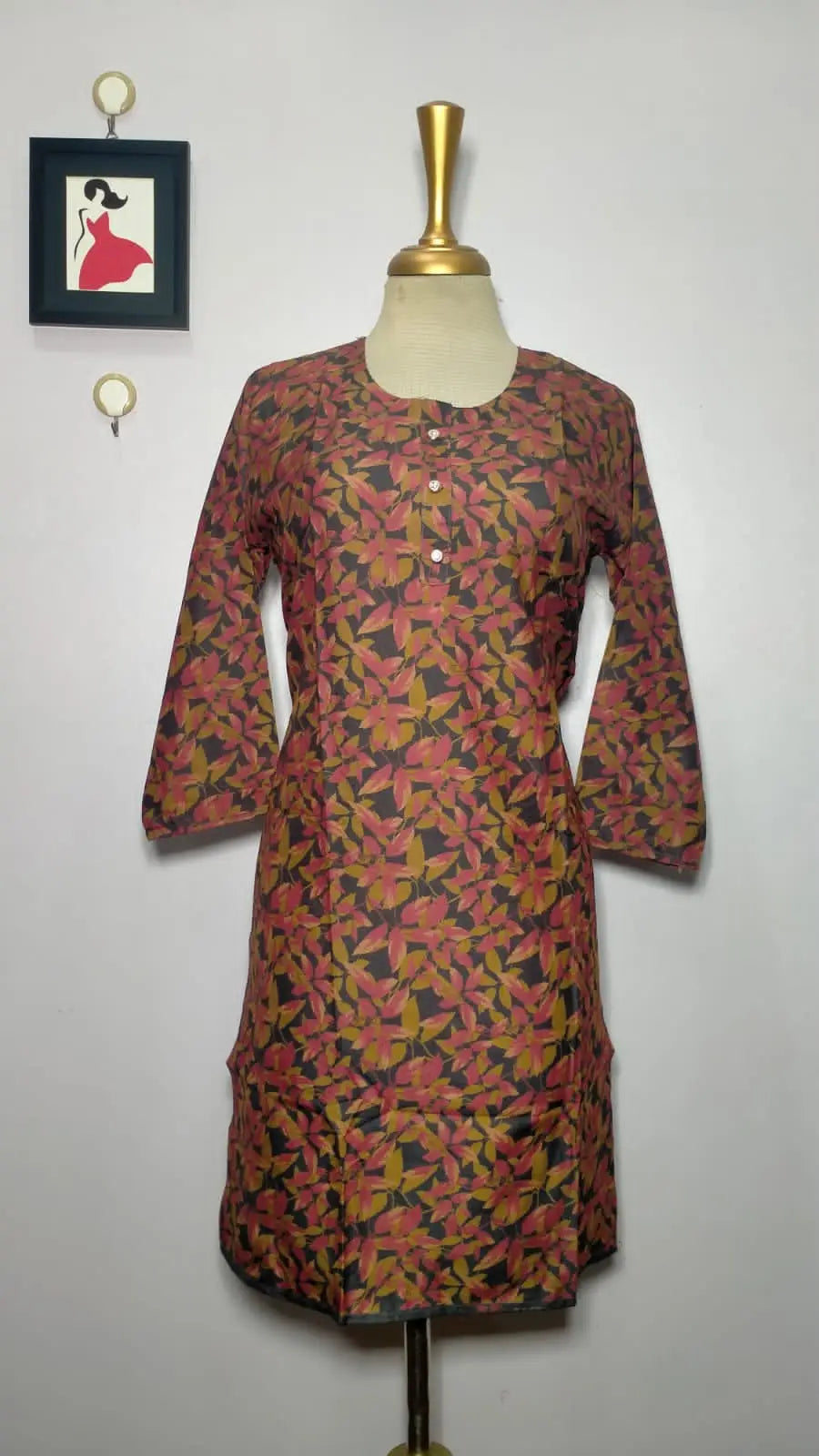 1 Pc Women's Stitched Dhanak Printed Shirt
