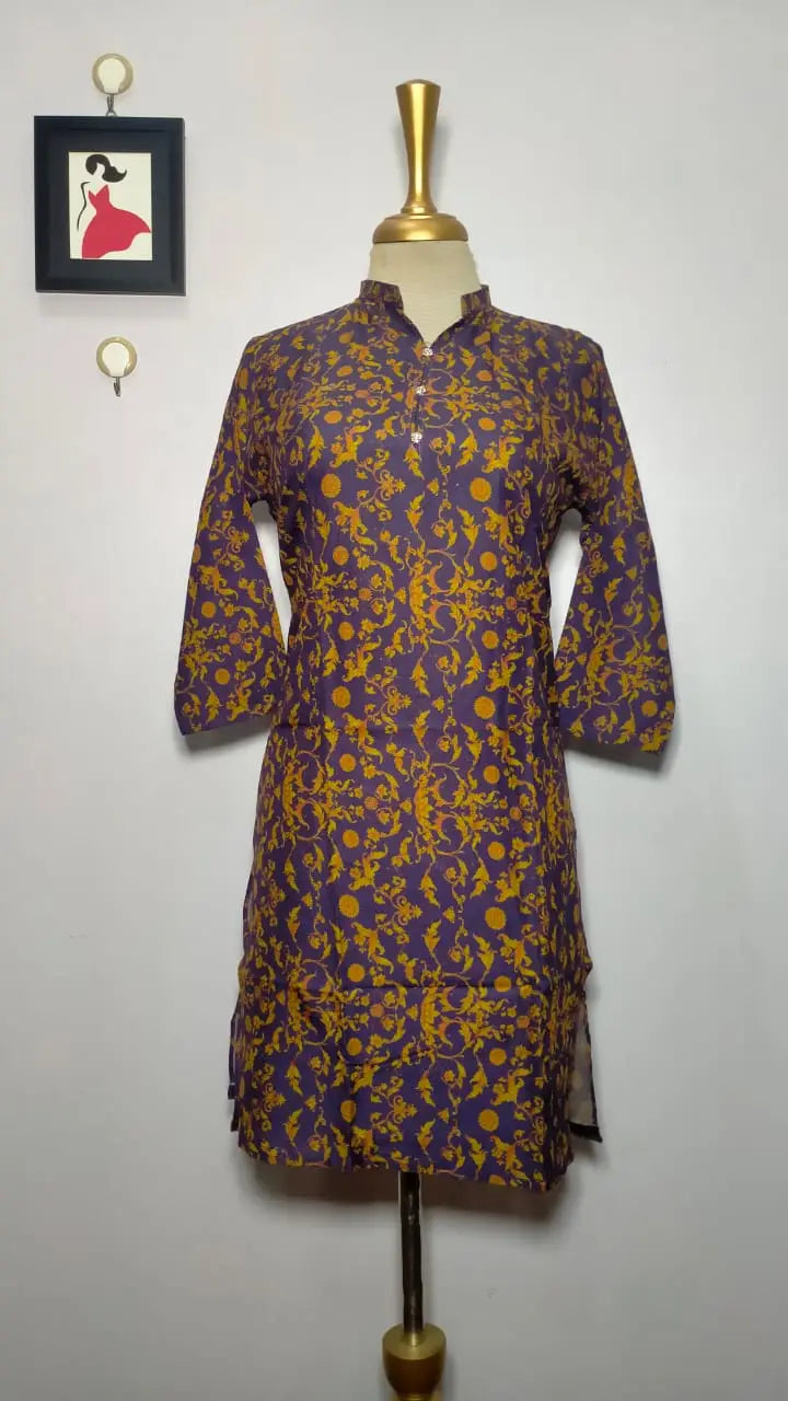 1 Pc Women's Stitched Dhanak Printed Shirt