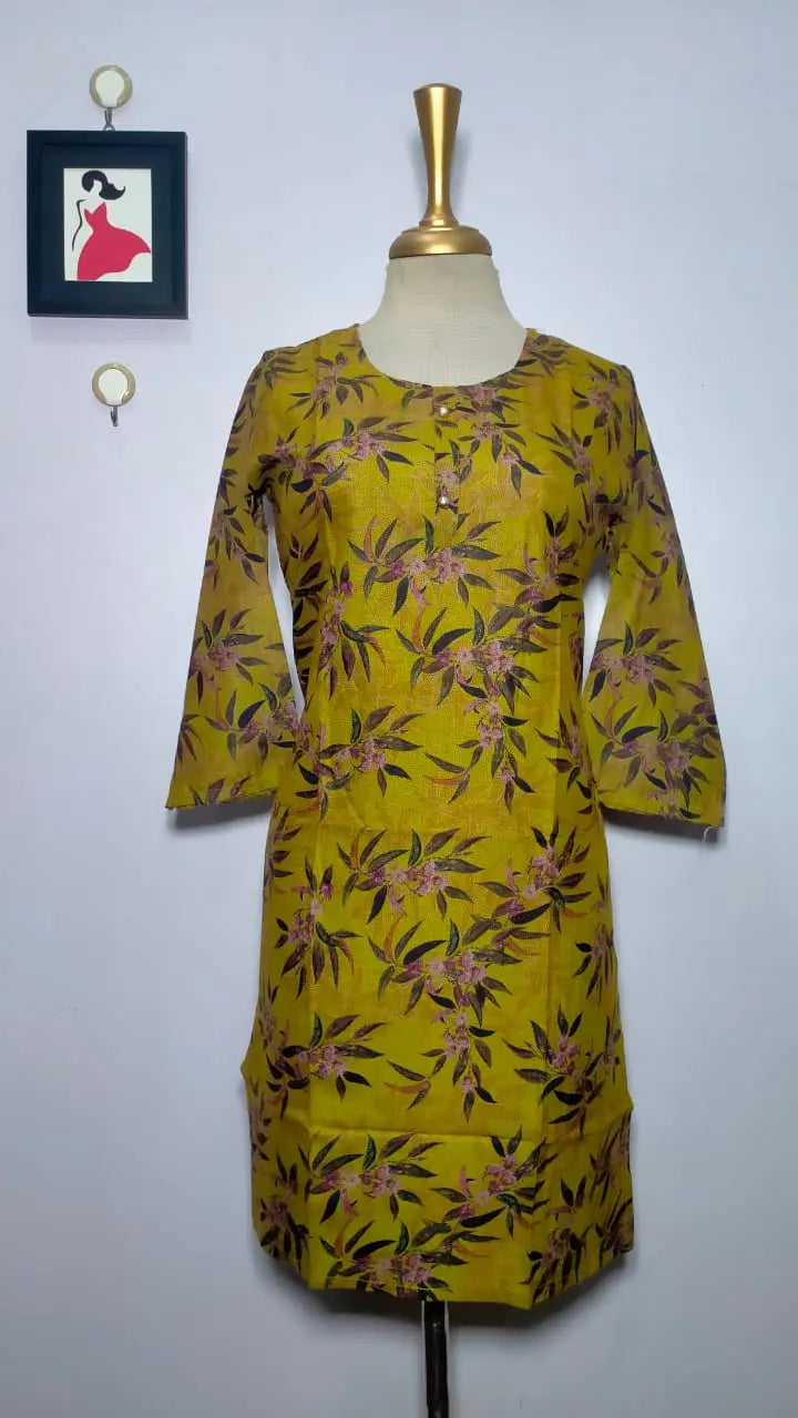 1 Pc Women's Stitched Dhanak Printed Shirt