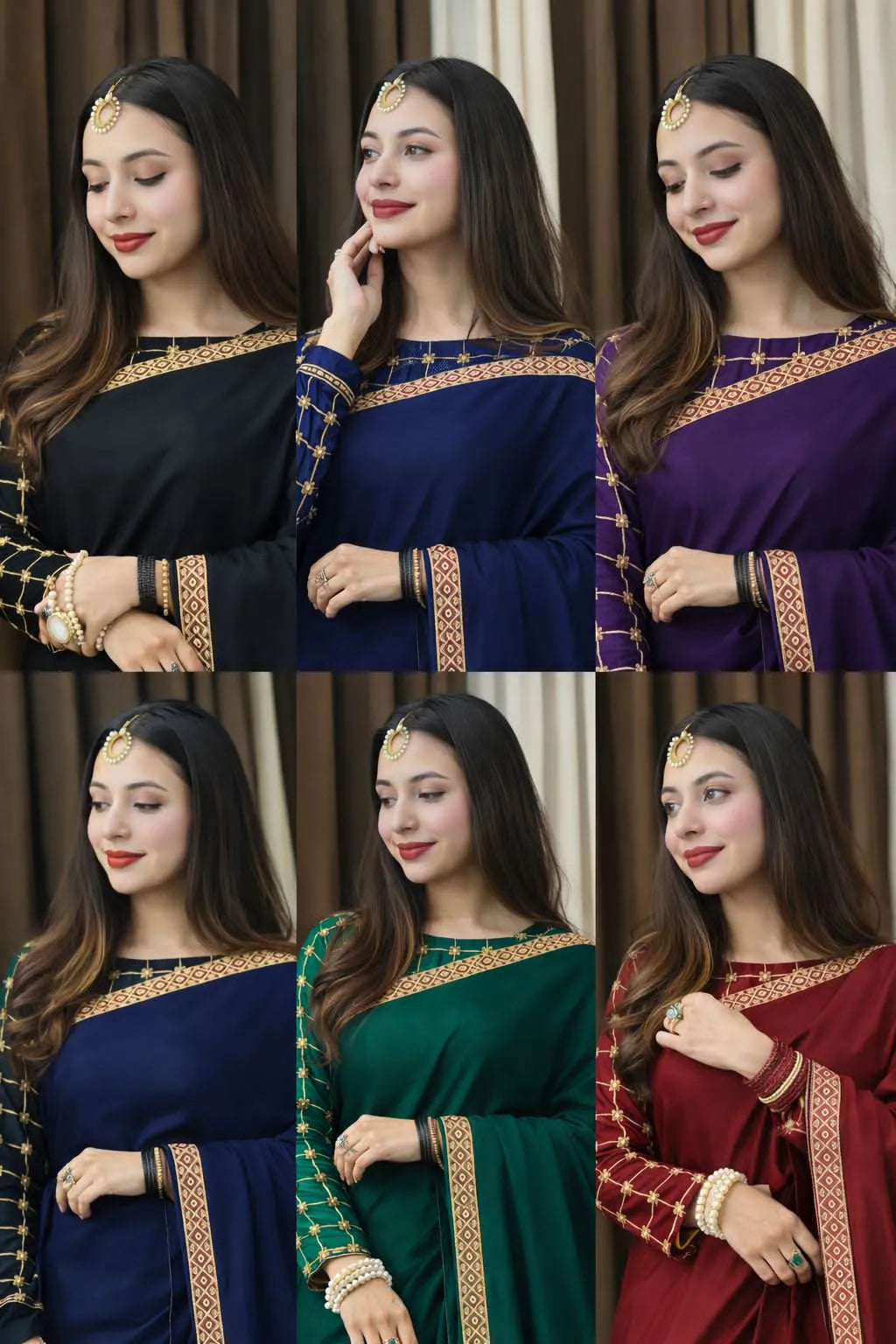 2 Pcs Women's Stitched Shamoz Silk Embroidered Maxi Suit