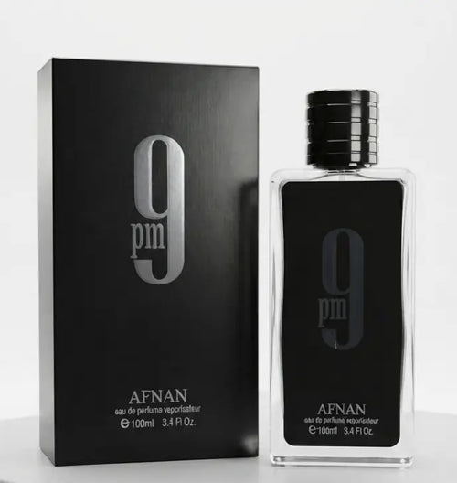 Afnan 9 PM Black (Eau de Parfum) for Men – 100ml | Long-Lasting Amber Vanilla Fragrance