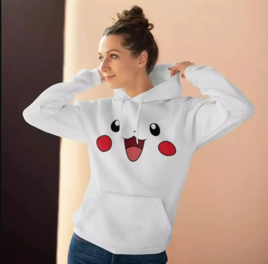 1 Pc Women's Stitched Fleece Printed Pullover Hoodie