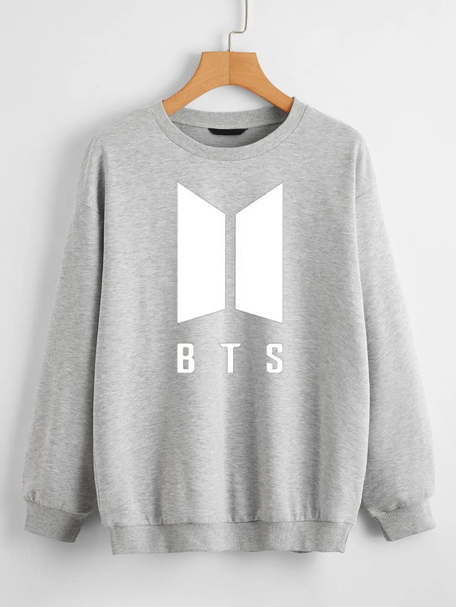 1 Pc Women's Stitched Fleece Printed Sweat Shirt