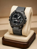 Men's Sports Digital Analog Watch | Military Style Chronograph | Black Dial | Large Display | Water Resistant Wrist Watch