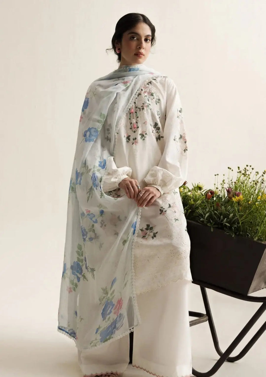 3 Pcs Women's Unstitched Embroidered Suit