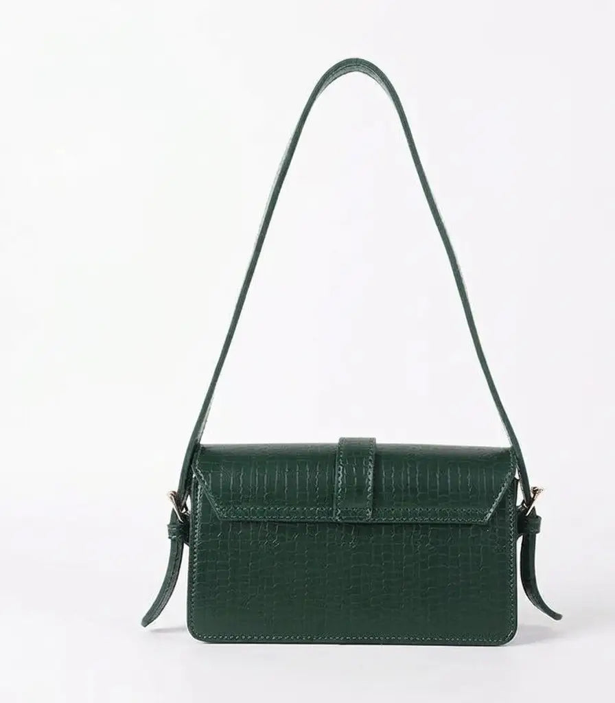 Girl's Faux Leather Textured Fancy Clutch