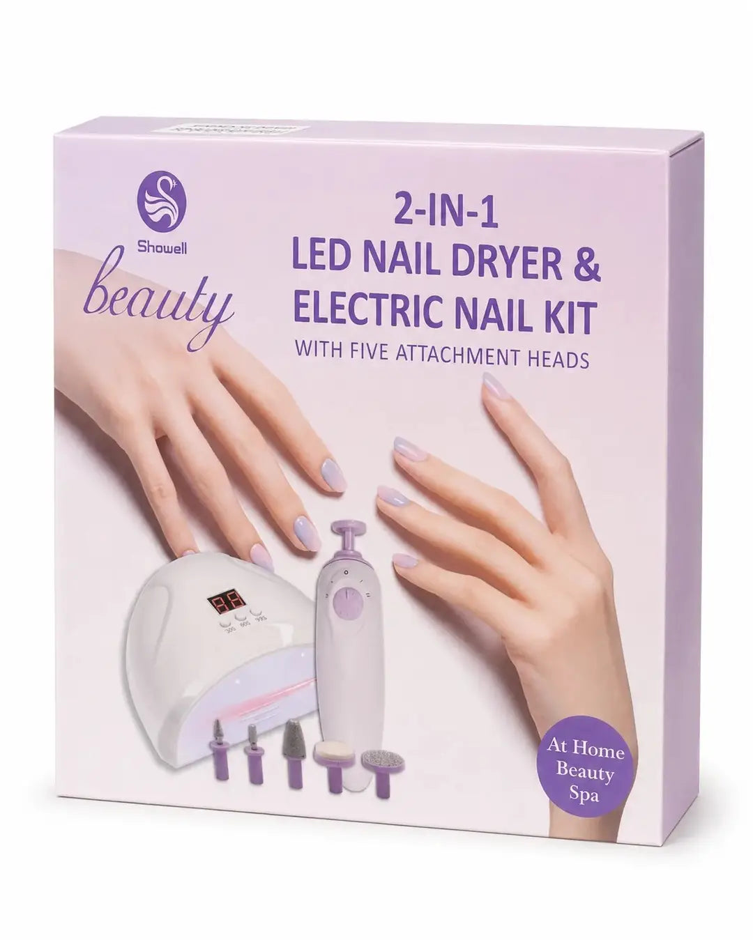 2-in-1 UV LED Nail Light & Manicure Kit