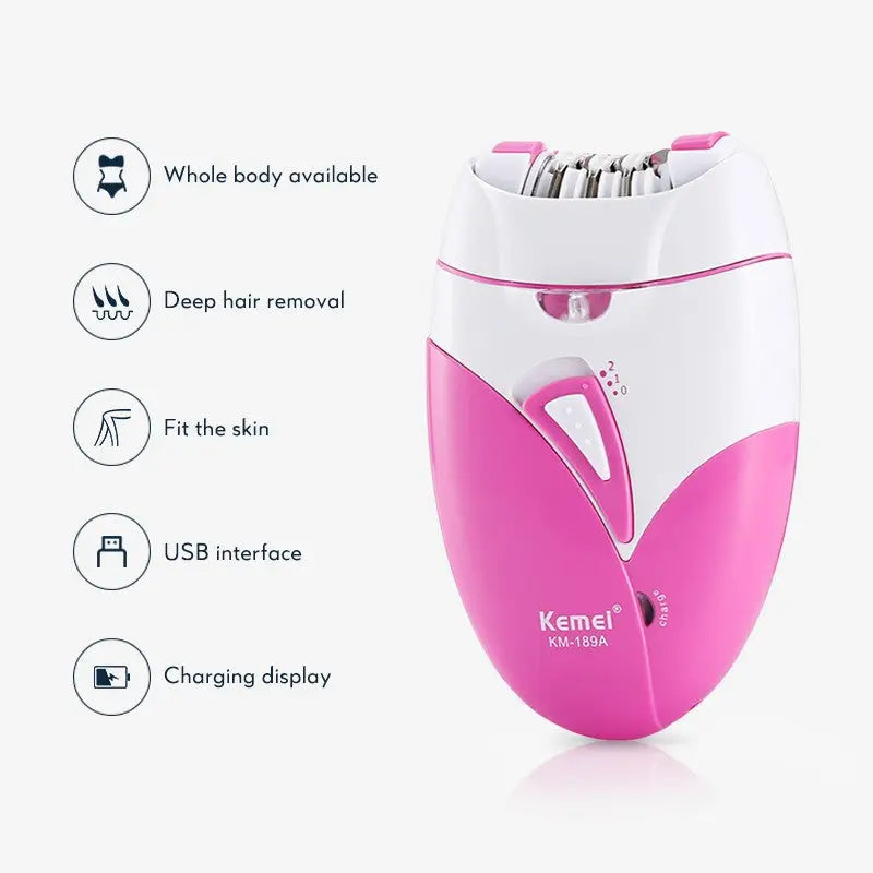 Kemei KM-189A Women Electric Epilator & Shaver