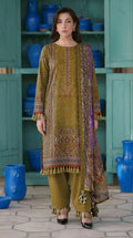 Green Embroidered Lawn 3Pcs Set for Women