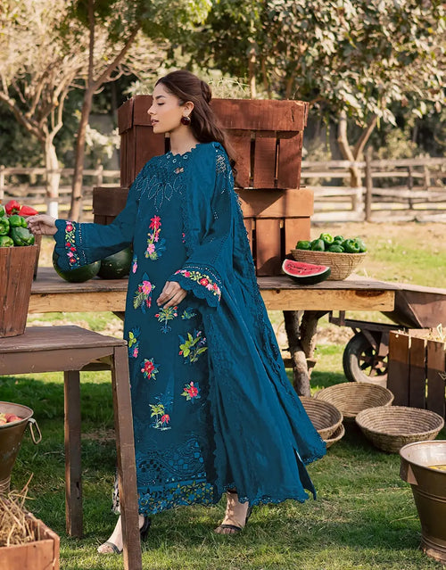 3 Pcs Women's Unstitched Plain Suit - Design 2