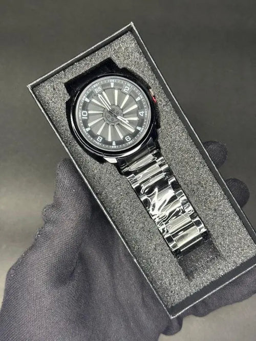 Stainless Steel Spinning Watch With Box