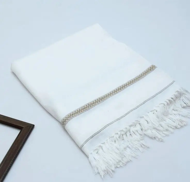 1 Pc Men's Wool Texture Shawl