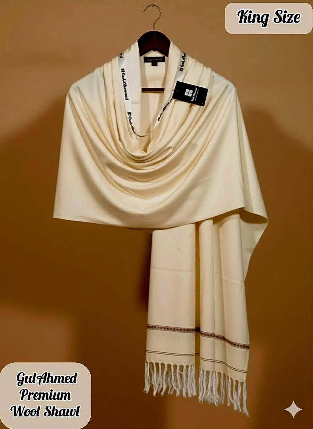 Men Wool Plain Shawl Yellow Winter Shaadi Party Wear