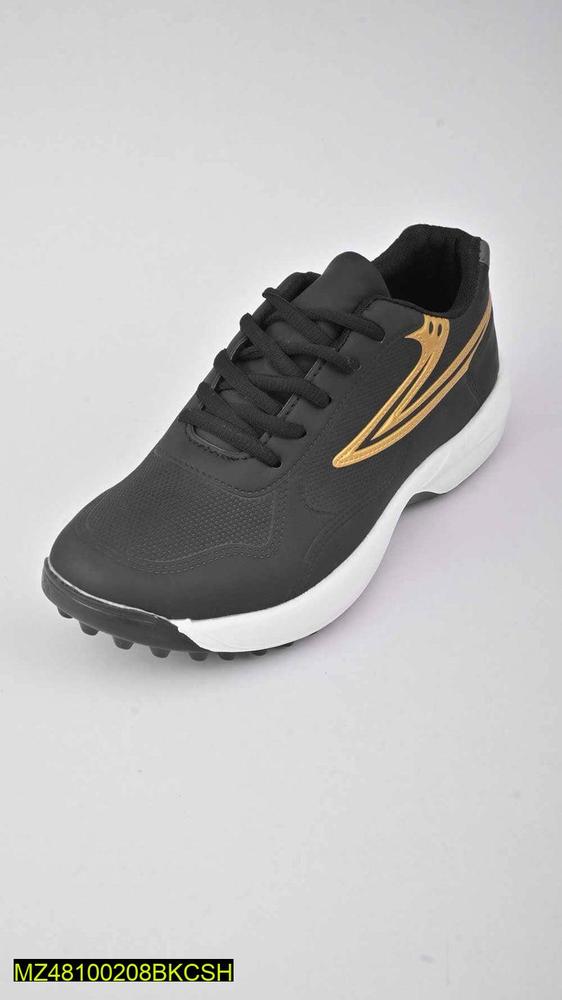 Stylish Durable Sports Shoes Black Gold Pakistan