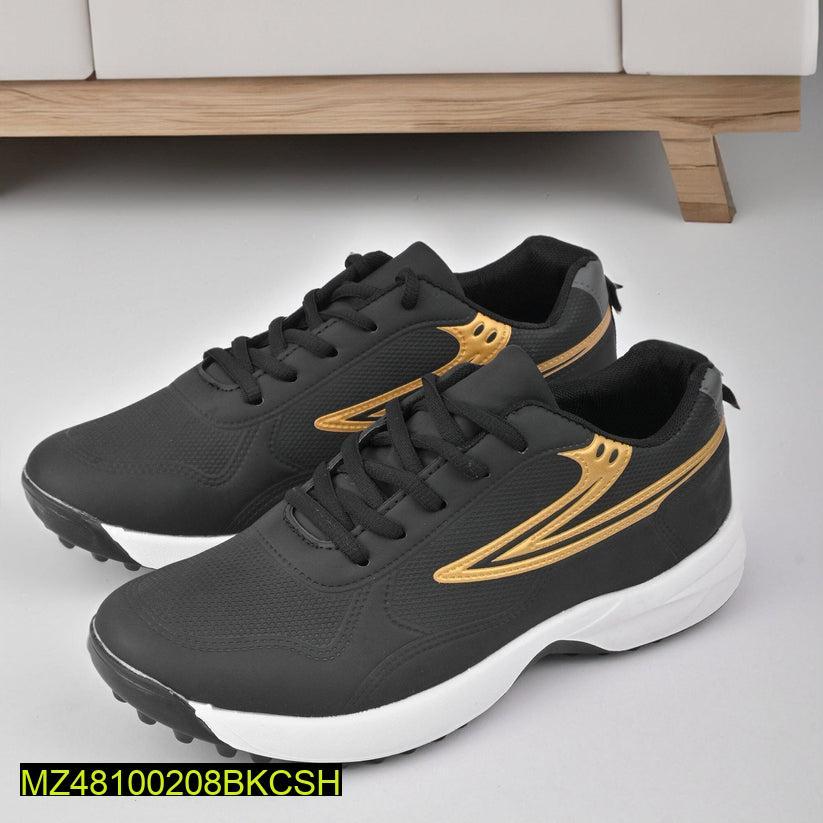 Stylish Durable Sports Shoes Black Gold Pakistan