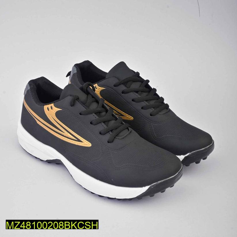 Stylish Durable Sports Shoes Black Gold Pakistan