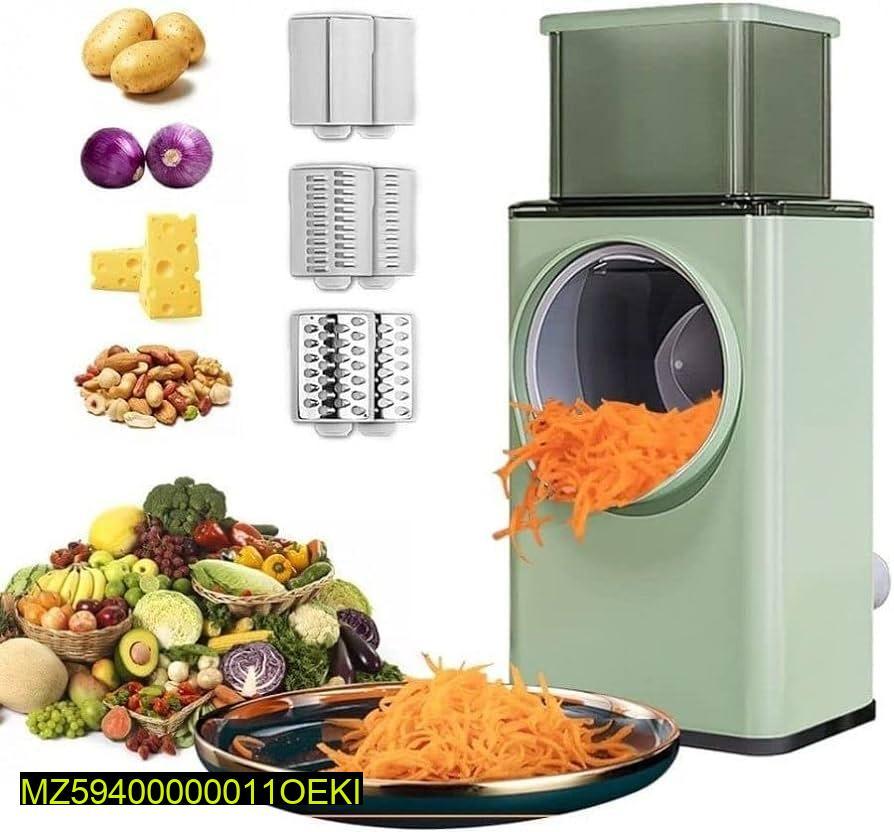 Mint Green Vegetable Slicer with Interchangeable Blades