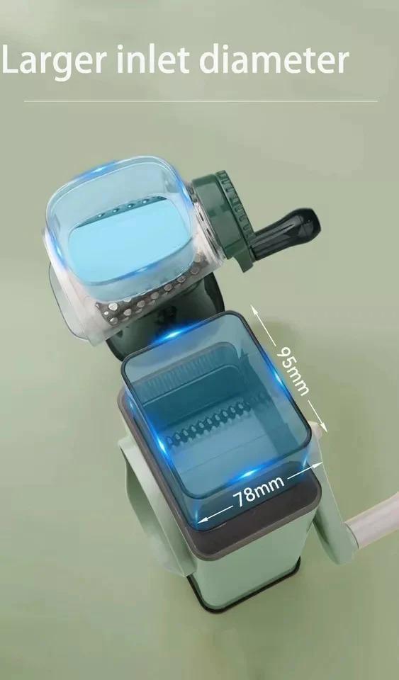 Mint Green Vegetable Slicer with Interchangeable Blades