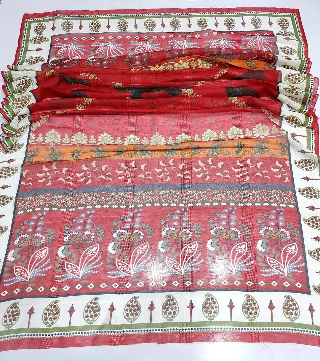 Pakistani Printed Kurta Set with Shawl for Women