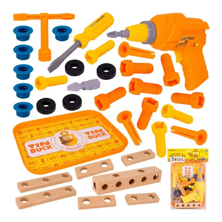 Electric Toy Drill Toy Set for Kids – Battery Operated Pretend Play Tool Kit
