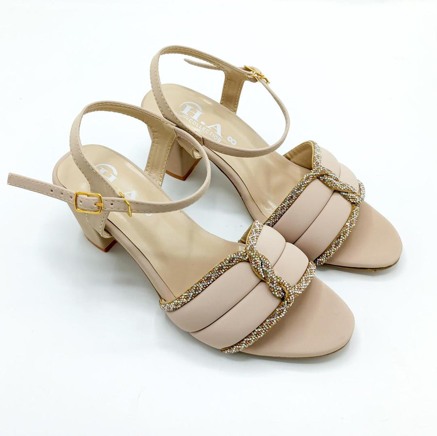 Ivory Rhinestone Heels Patent Leather Wedding Office