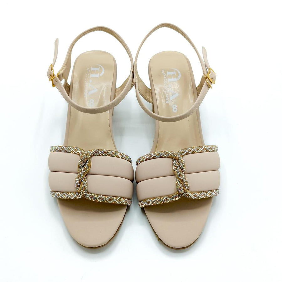 Ivory Rhinestone Heels Patent Leather Wedding Office