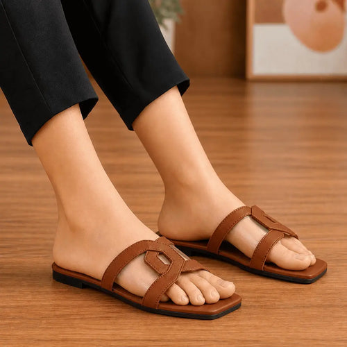 Stylish Transparent Flat - 067- Mustard