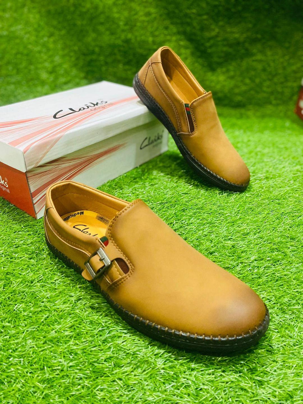 Men's Rexine Slip-On Mustard Casual Shoes Size 7-10