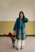 2 Pcs Women's Stitched Cotton Embroidered Co-Ord Set