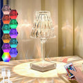 Rechargeable Crystal White Table Lamp with Remote Control