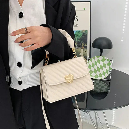Fashion Texture Pleated Shoulder Crossbody Bag Beige 2022